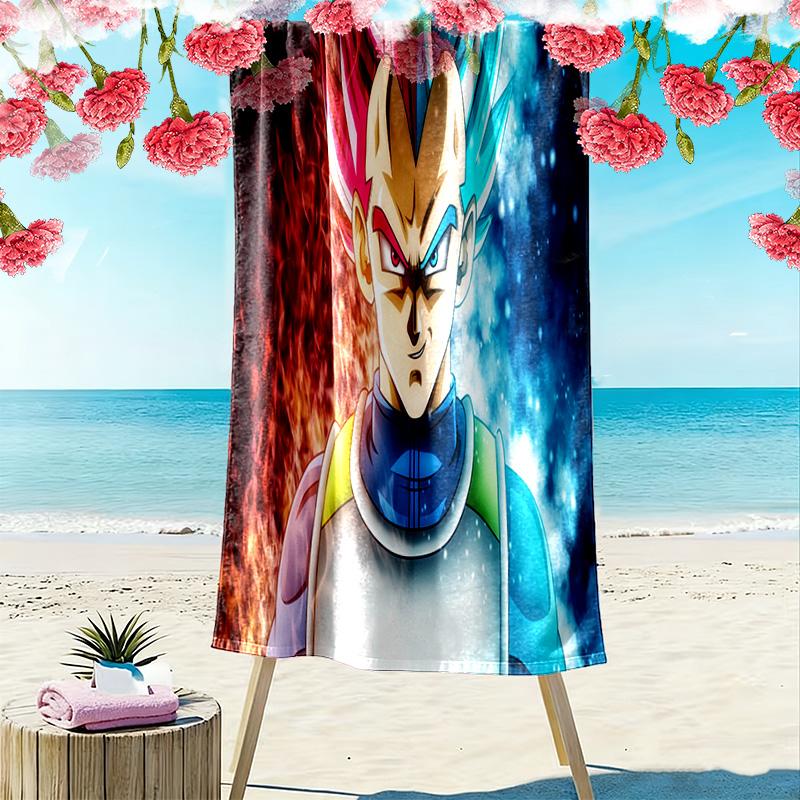 Super Saiyan Power Unleashed beach towel Outdoor camping beach Outdoor pool towel seaside quickdrying swim towel Outdoor picnic beach mat beach