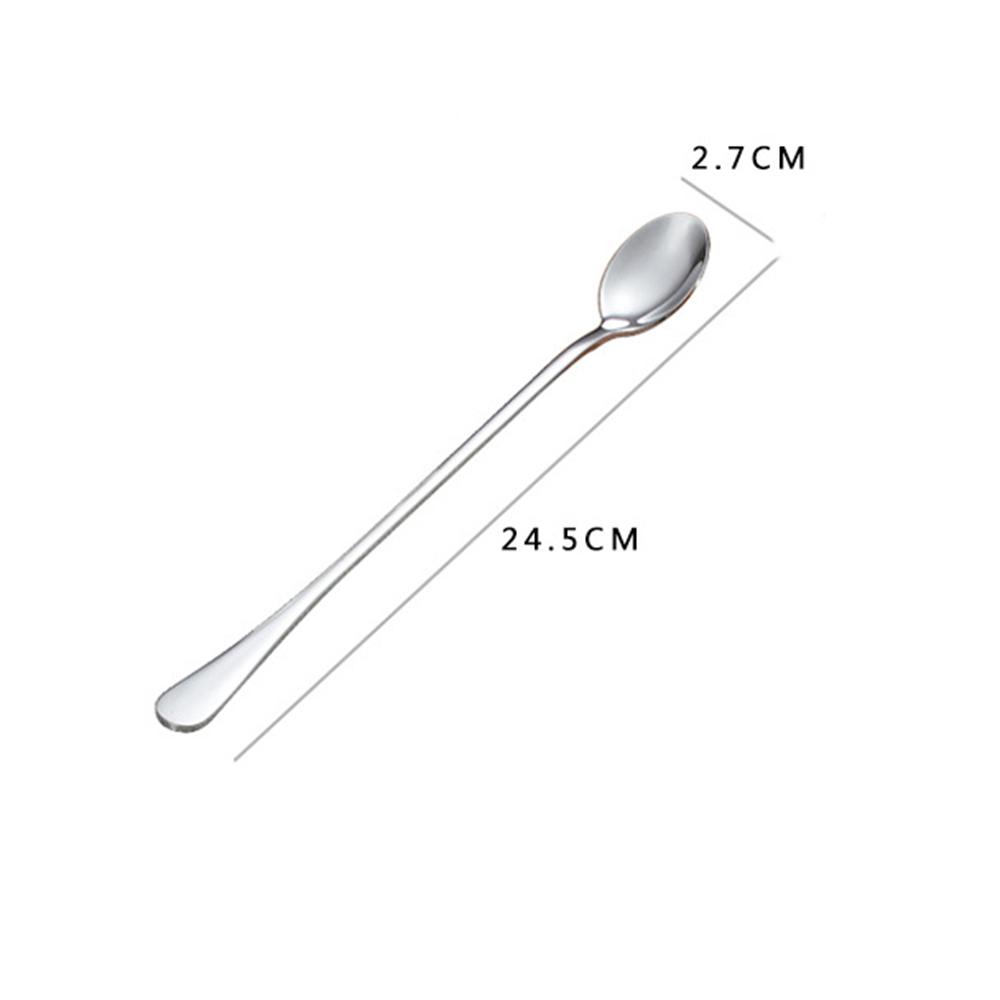 Инструменты с длинной ручкой, красочная посуда, ложка из нержавеющей стали, кофейная ложка, ложка для мороженого, чайные ложки