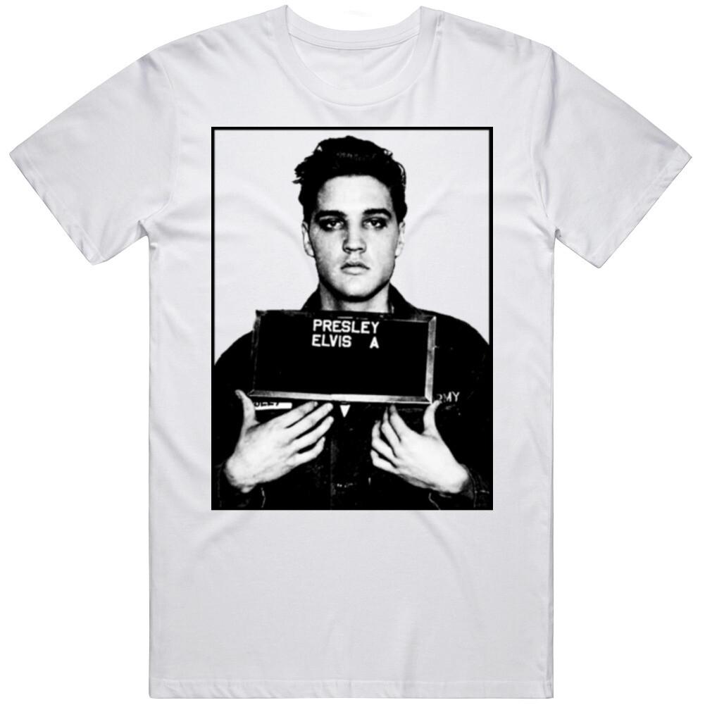 Elvis Famous Mugshot Legendary Icon Presley Fan T Shirt Mens Womens Tees Top