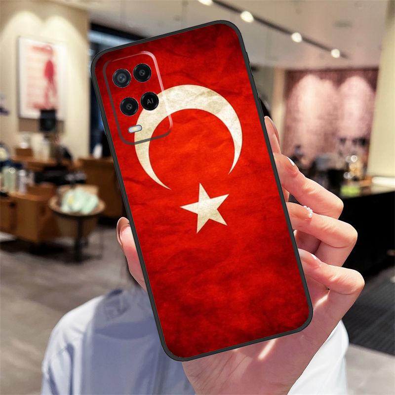 Чехол с флагом Турции для Oppo A94 A74 A54 A18 A38 A58 A78 A98 A40 A60 A80 A16 A76 A96 A15 A17 A77 A57S