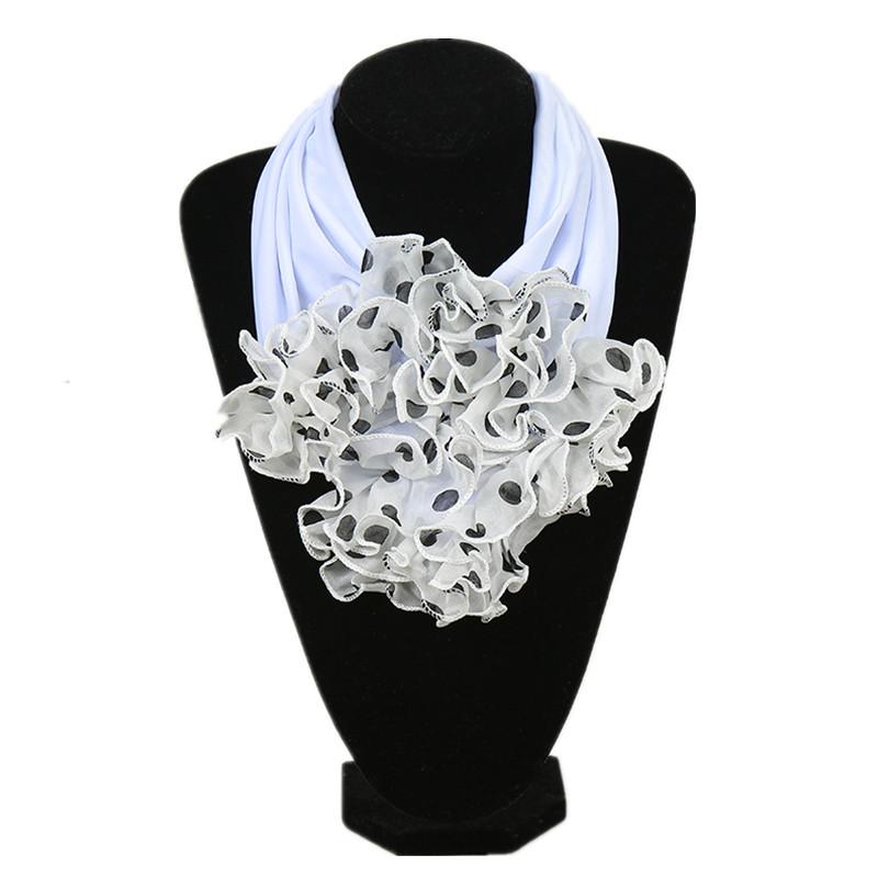 New Trend Women Scarf Floral Collar Scarf Luxury Big Flower Neckerchief Ring Neck Scarves Fashion Bandana Head Hijab For Ladies