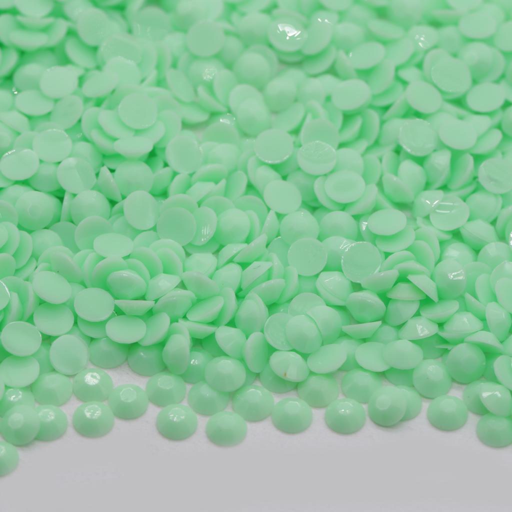 Xulin Bling Bling Macaron Mint Green Color Flatback Strass Stones Stickers Round Resin Jelly Rhinestone for DIY Decoration