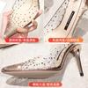High Heels Women's Outer Wear 2024 Spring and Autumn Models Pointed Tip Stiletto Casual Fashion Single Shoes Fairy Style Transparent High Heels