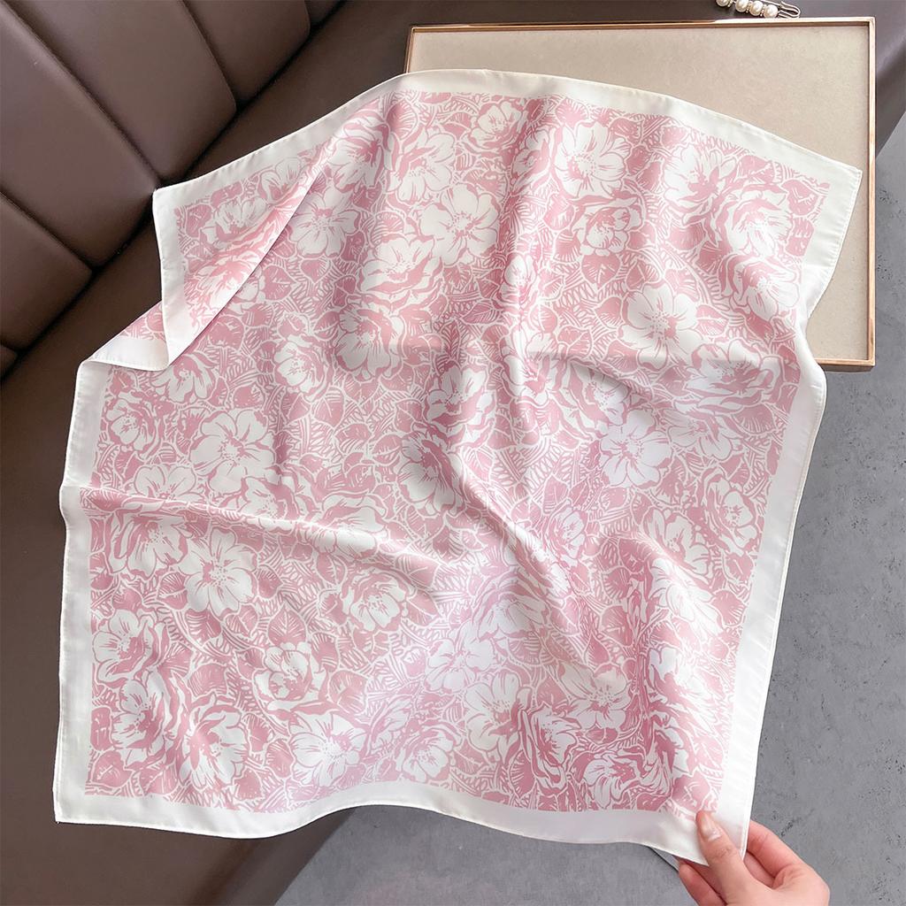 Silk Scarf for Women Fashion Simulated Silk Temperament Scarf Travel Vacation Spring Sunscreen Shawl Decorative Shawl External Scarf