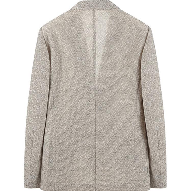 EMPORIO ARMANI FW23 Business Suit Coat Men's Light Linen Brown H41G51-E1D01-112