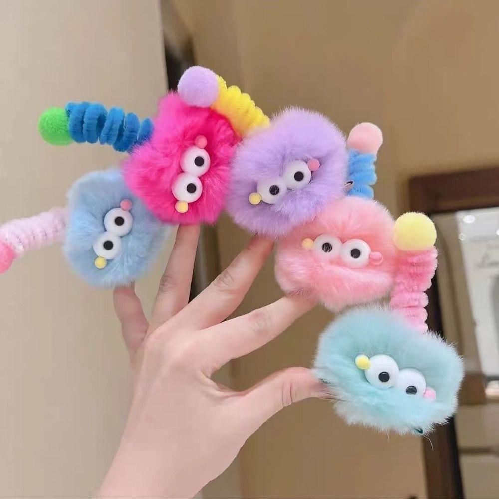 Пушистая заколка-брикет ручной работы, заколка для челки, милый боковой зажим, заплетенные волосы