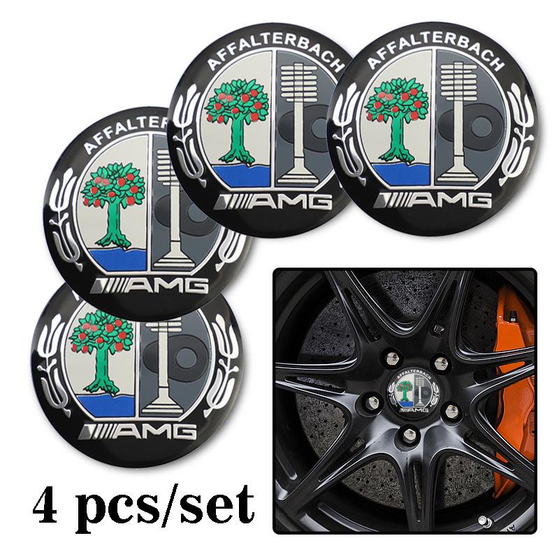 MITV3 4Pcs 56MM Car Emblem Wheel Hub Center Cap Sticker Rim Badge Cover For Benz AMG Sprinter W201 W210 CLS GLB EQE GLK GLE Class A180