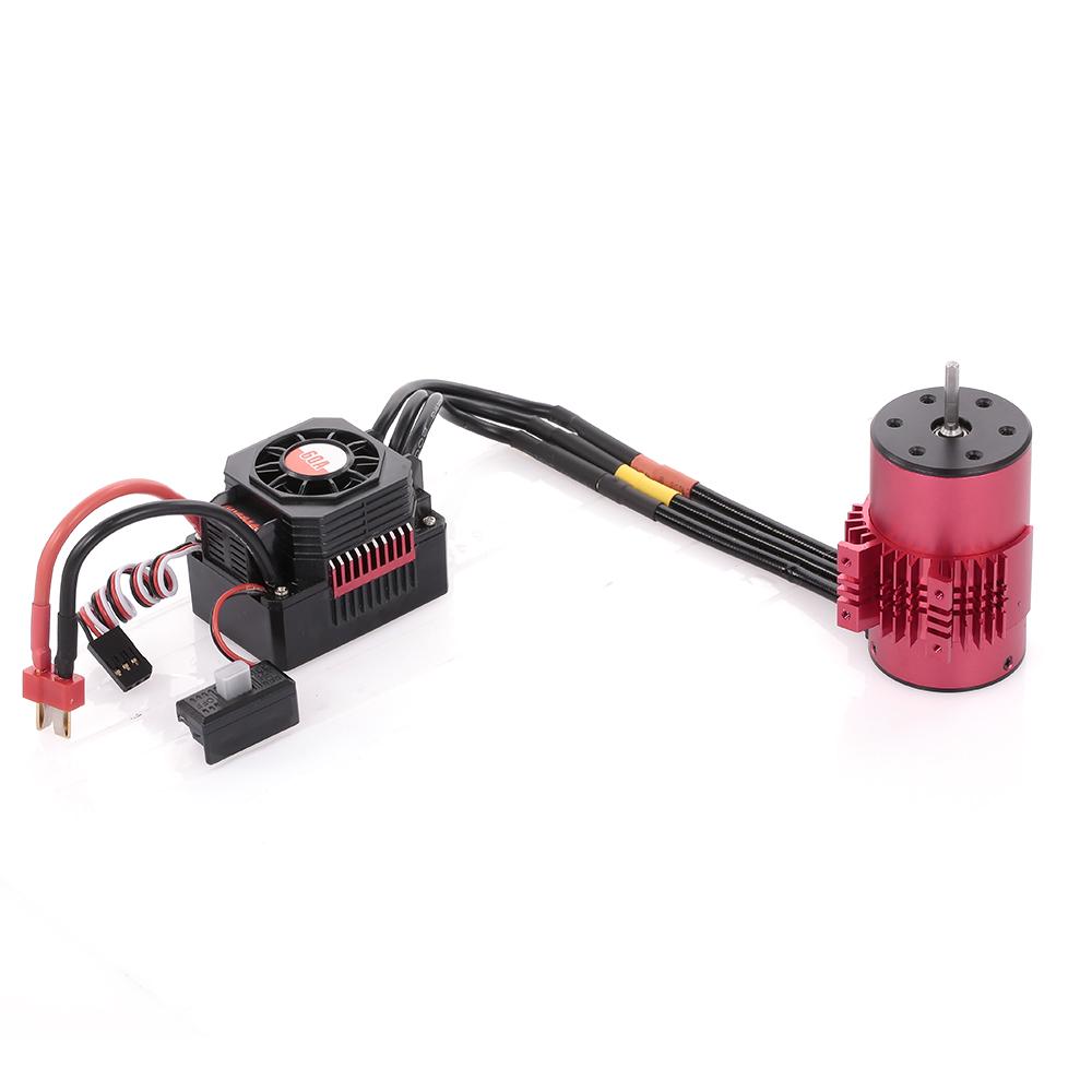SURPASS HOBBY 3660, 2600 кВ, бесщеточный двигатель с радиатором и регулятором скорости 60 А, водонепроницаемый BEC для 1/10