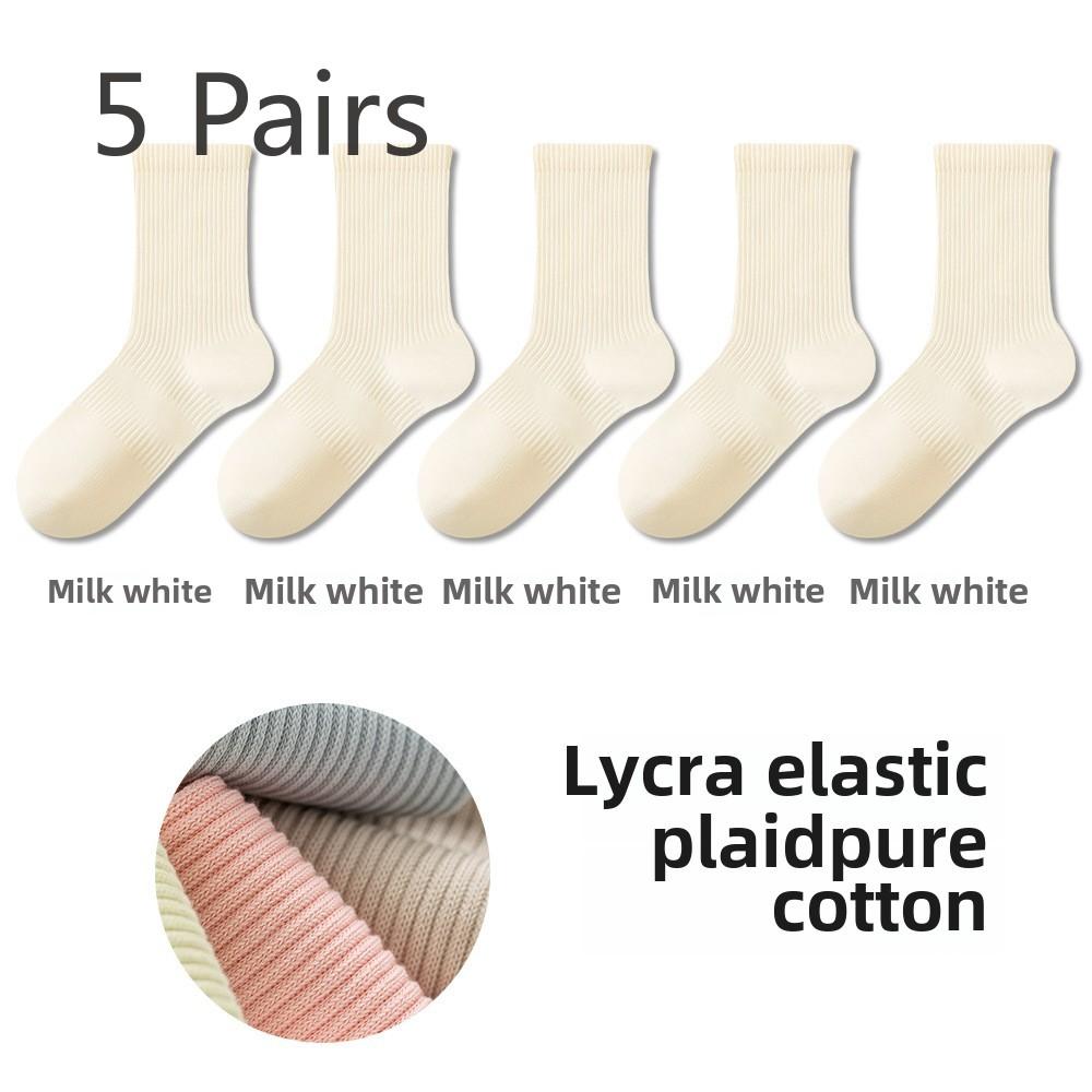 5 пар женских спортивных носков длиной до середины икры на весну и лето без косточек, антибактериальных, с защитой от запаха, впитывающих пот и дышащих