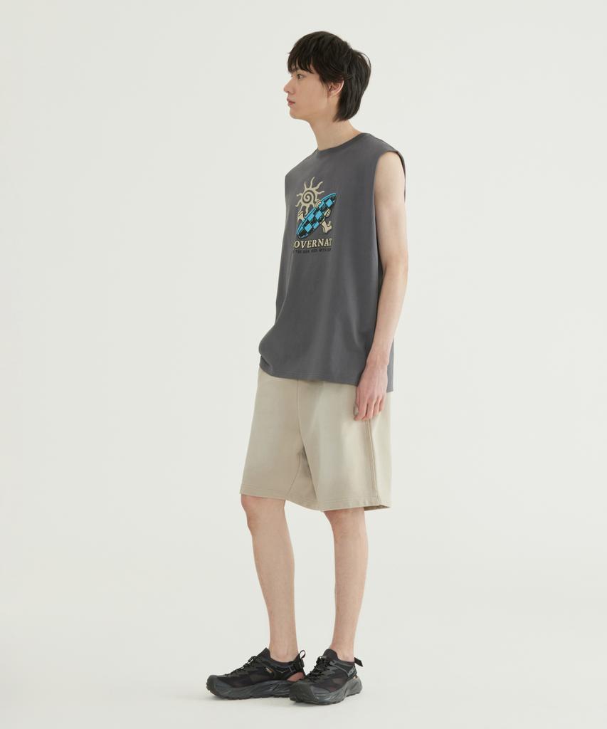 COVERNAT Checkerboard Graphic Sleeveless White