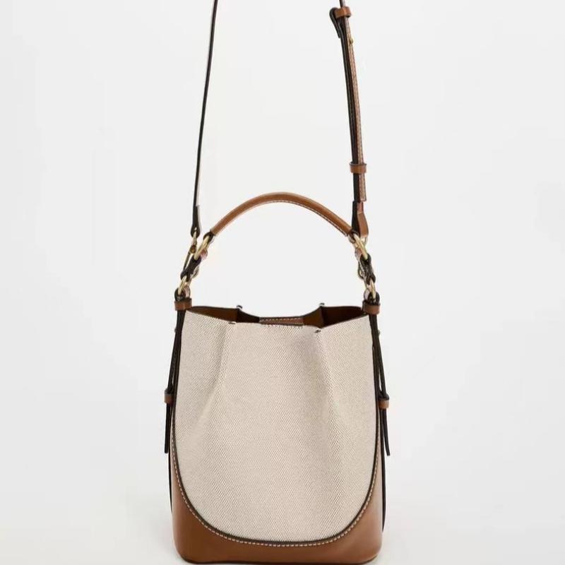 Женская сумка, новая модная коричневая сумка-ведро с широким плечевым ремнем и завязками на шнурке для женщин