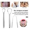 1 Set Stainless Steel Tongue Scraper Set Hygienic Improve Oral Health Eliminate Bad Breath Tongue Cleaner