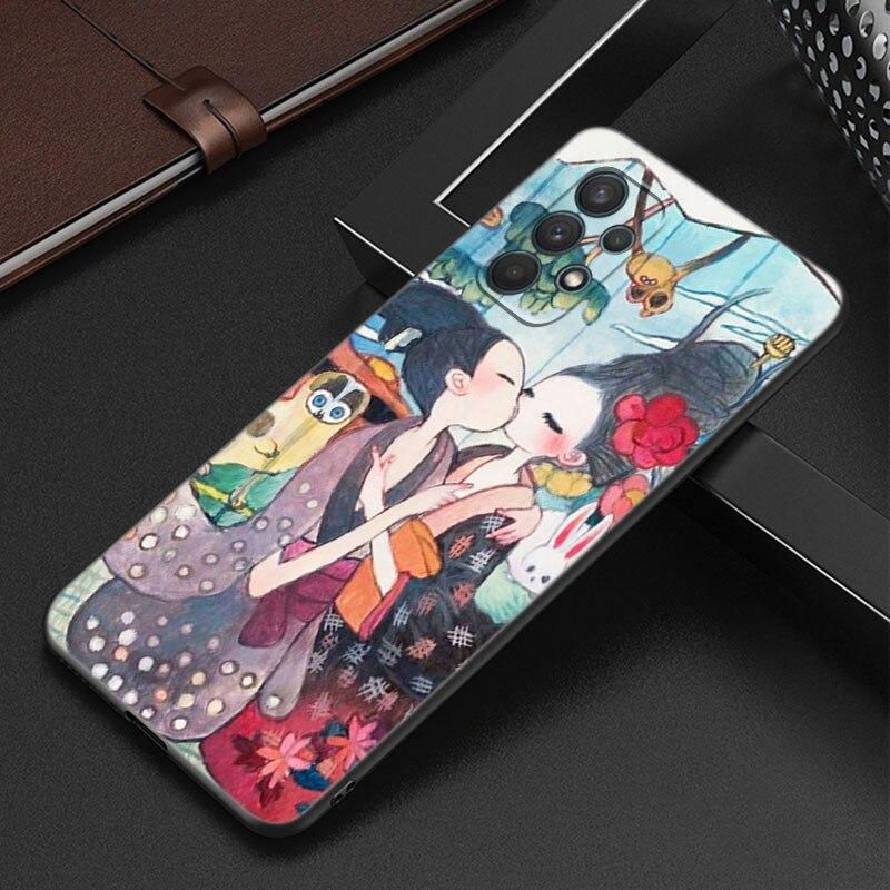 Чехол для телефона Aya takano для Samsung Galaxy A12 A22 A31 A32 A50 A51 A70 A71 A72 A11 A21S A02S A10S A20S A30S A52 S 5G черный чехол