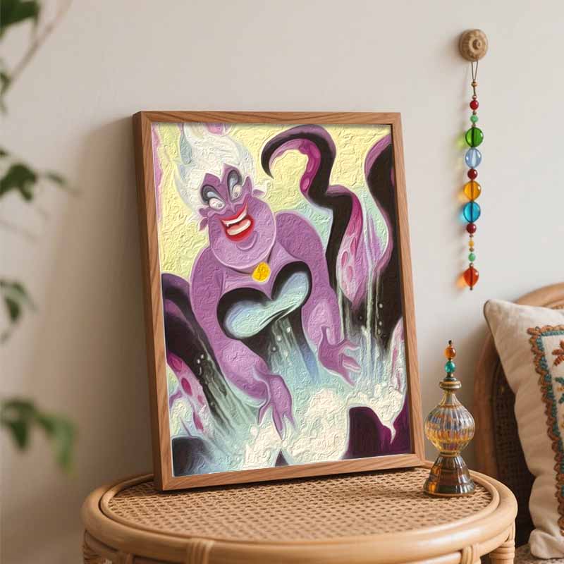Disney Ursula oil painting digital painting art kit handmade diy painting home decoration gift