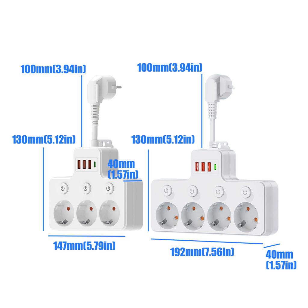 MultiPlugs Outlet ConverterPower Strips Slimmer Portable Design Perfect For Hotel Dorms Business Travel Charging Hubs