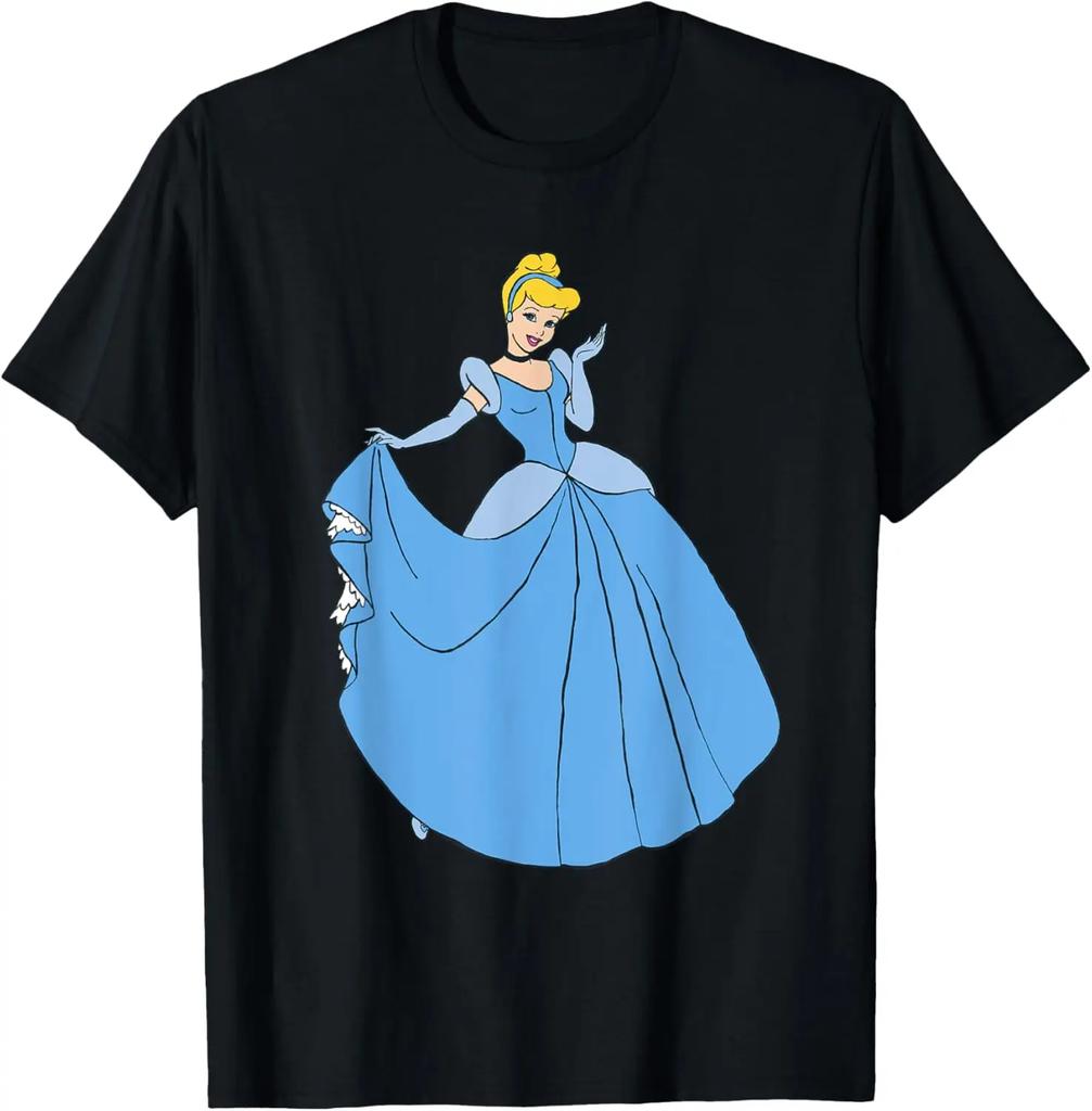 Hot Fashion Casual Disney Princess Cinderella in Ballgown Classic T-Shirt T-Shirt S-4XL Four Seasons