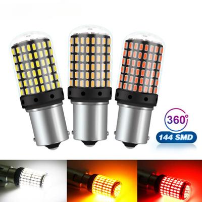 T20 7440 W21W 1157 BAY15D Автомобильные светодиодные лампы 1156 BA15S P21W P21-5W 3014 144 SMD Безошибочные Canbus Указатели поворота Стоп-сигнал KTY