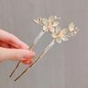 Древняя персиковая blossom U-образная заколка Новая китайская заколка Нежная заколка Продвинутое чувство Дисковые аксессуары для волос Заколка для головного убора