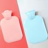 1Pc 500Ml  Water Bottle Solid Color Thick Pvc Silicone Rubber  Water Bottle Irrigation Hand Warmers Warm Palace Warm Bag