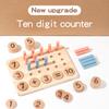 Ten-Grid Array Number Sense Enlightenment Teaching Aids, Addition And Subtraction Arithmetic Children'S Math Pairing Arithmetic Board Wooden Toy