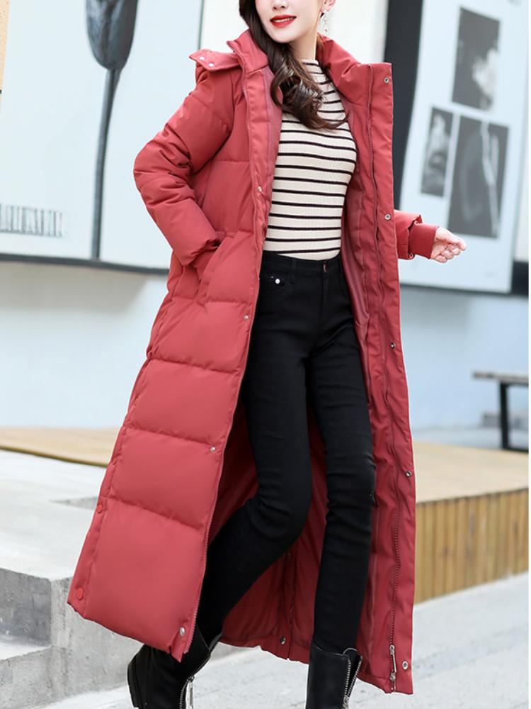 Women's Winter New Over The Knee Korean Version Coat, Long Down Cotton Jacket, Fashionable Women's Jacket