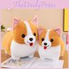 Очаровательная плюшевая игрушка собака корги, милый аксессуар для автомобиля, подушка для обнимания, подарок для детей и друзей