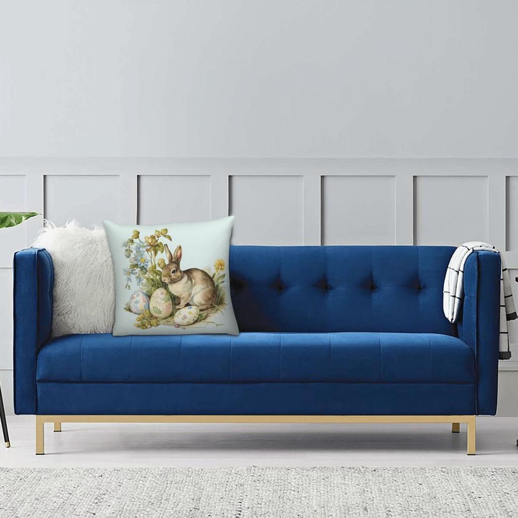 Пасхальный кролик наволочка яйца праздничная наволочка полиэстер наволочка на заказ милые смешные наволочки для гостиной кресла