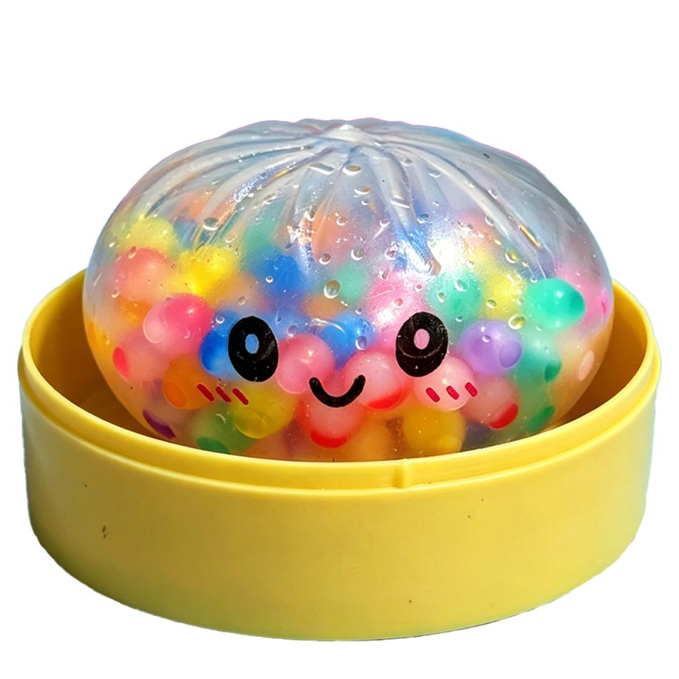 Новый разноцветный блестящий пельмень Squishy с коробкой, сенсорная игрушка-сквиши в виде пельменей для снятия стресса, игрушки, подарки