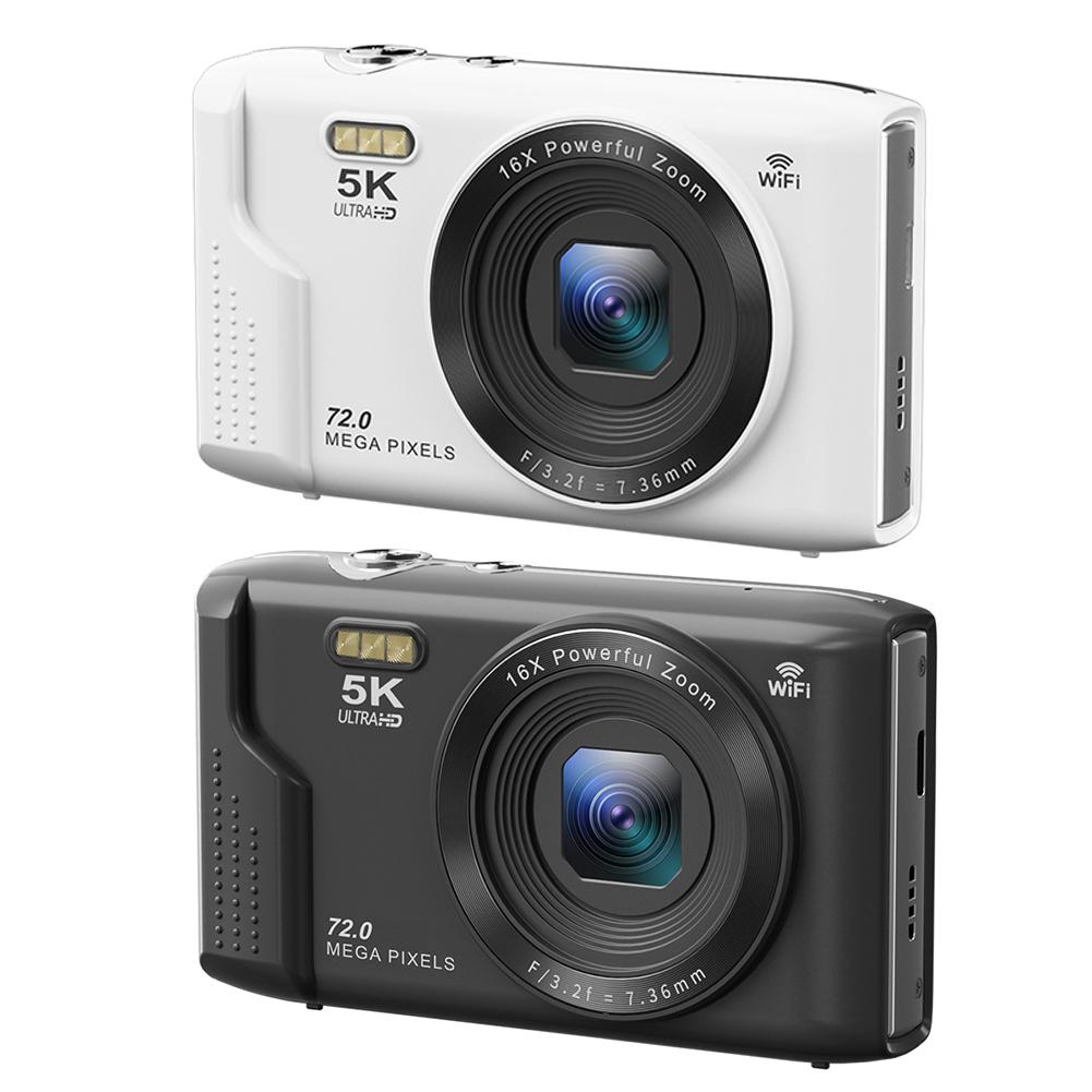 Digital Camera WiFi 5K 16X Zoom Digital Photography Camera 72MP 2.8inch LCD Screen Video Recorder Auto Focus Vlogging Camera