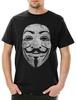 Guy Fawkes Mask Vintage Mens T-Shirt V For Like Anonymous Vendetta Mask UK