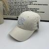 Soft top INS versatile cr letter side embroidery baseball cap women's spring and autumn new face small cap tide