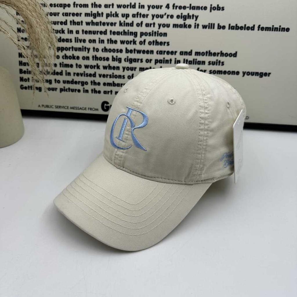 Soft top INS versatile cr letter side embroidery baseball cap women's spring and autumn new face small cap tide
