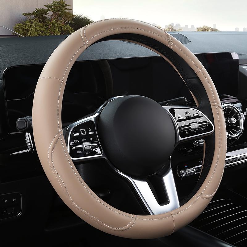 Чехлы на руль автомобиля, противоскользящие 38 см, кожаный чехол на руль, защитный чехол на руль автомобиля