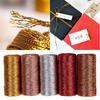 100m/109yd 1Roll Round Macrame Cord Thread Ribbon Bow Crafts Handmade DIY Gold Wire Rope String Sewing Trim