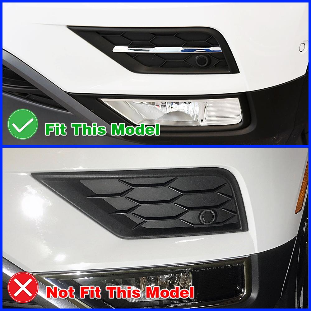 For Volkswagen VW Tiguan MK2 2017- Chrome Front Fog Light Lamp Foglight Trim Cover Frame ABS Exterior