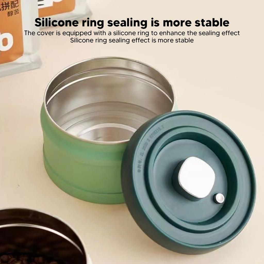 Хранение продуктов Нержавеющая сталь Вакуумная герметизация Кухня Чай Портативный Нажимной тип Герметизация Банки для кофе для Сахарницы, Банка, Бобы, Чай, Мука, Зерновые,
