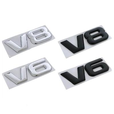 3D Металл Хром V6 V8 Логотип Эмблема Крыла Багажника Значок Наклейка Декали Аксессуары