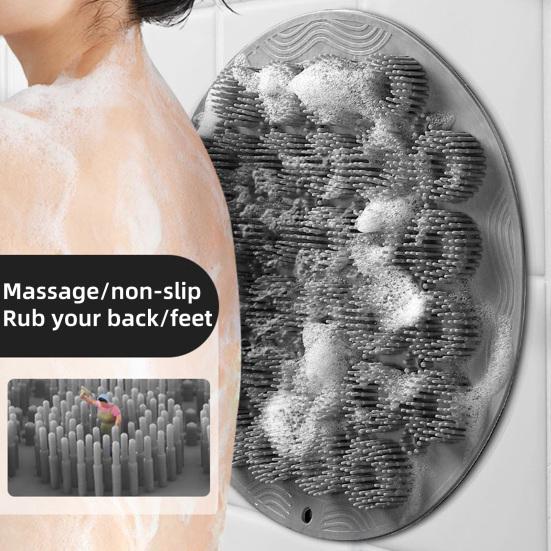 Bath Brush Silicone Foot Wash Mat Exfoliating Shower Massage Scraper Non-slip Back Massage Tool Body Cleaning Bathing Mat