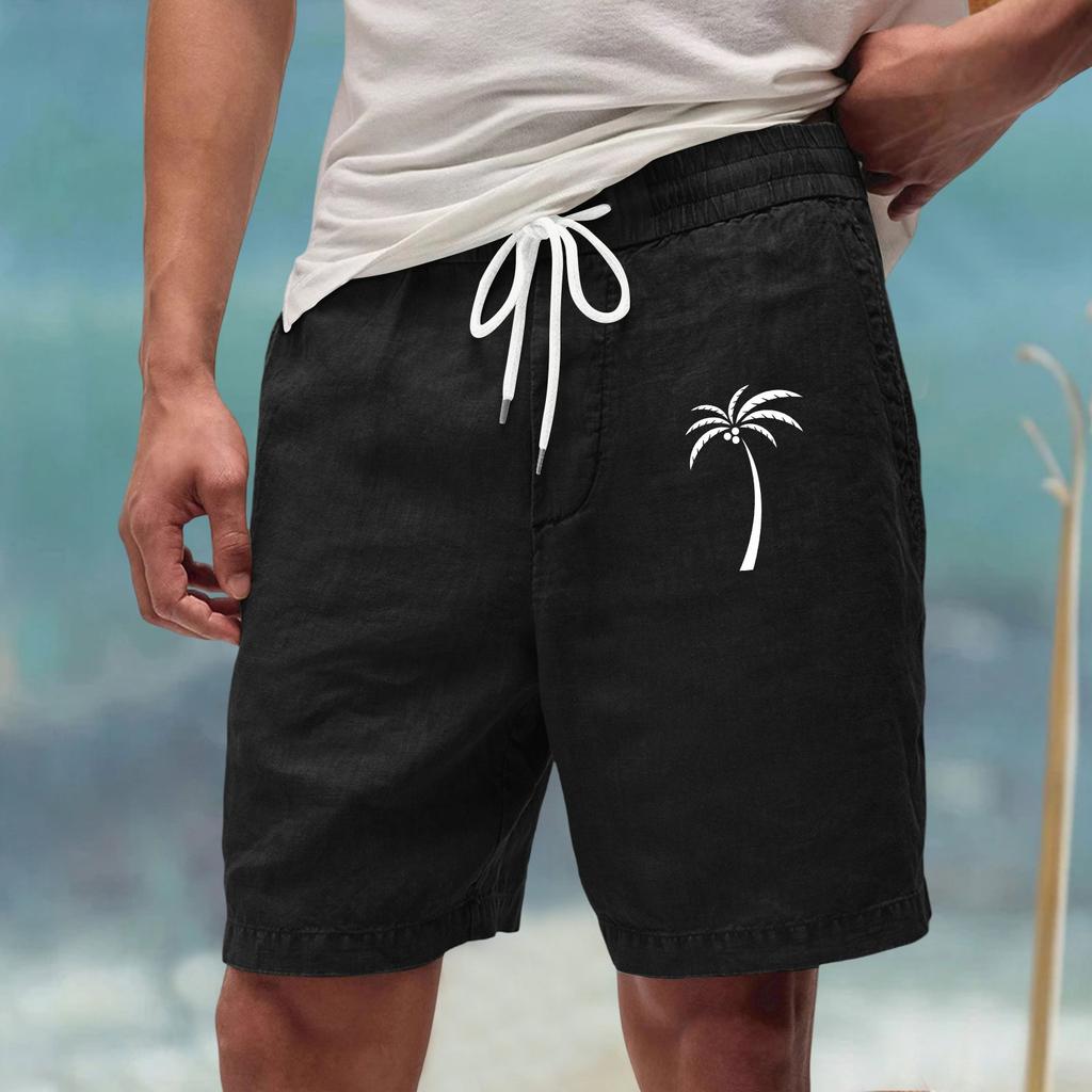 Мужские летние большие повседневные свободные спортивные брюки пляжные шорты