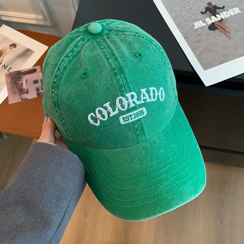 Embroidered Letter Colcrado Wide Brim Baseball Cap For Women Sun Protection