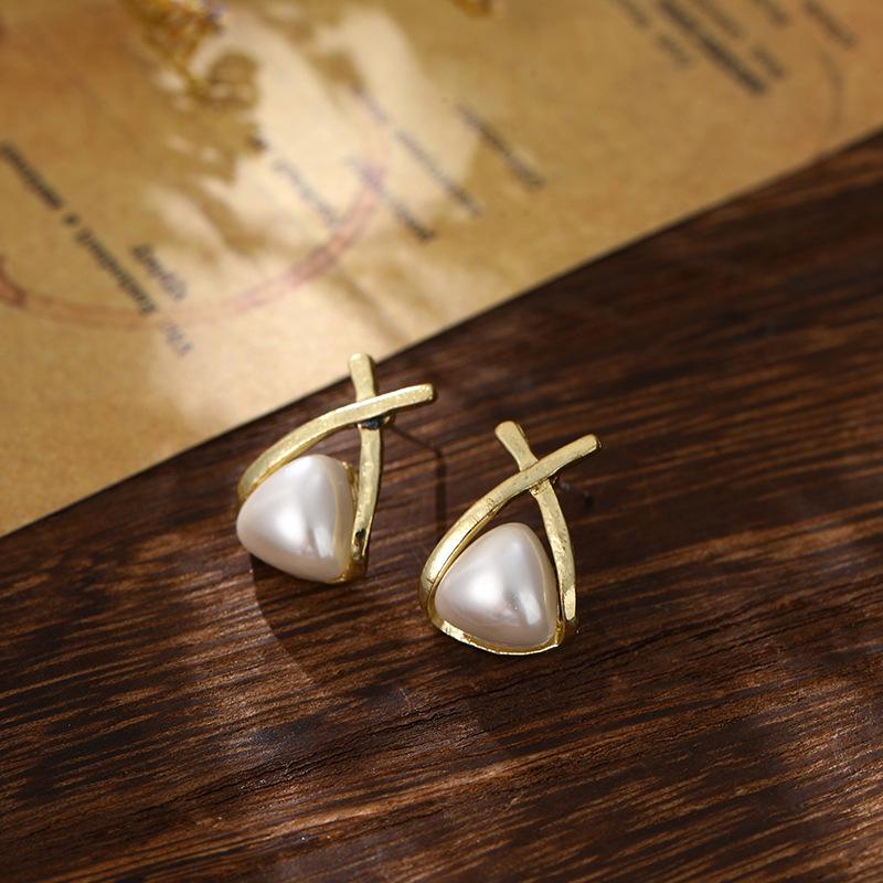 Длинные серьги-бантики из серебряных игл S925 с кошачьим глазом и жемчугом - Ретро и универсальный стиль для женщин