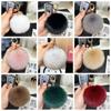 Bag Ornament Fur Ball Keyring Fluffy Soft Fur Pendant Luxury Pompom Ball Keychain  Car Key Rings