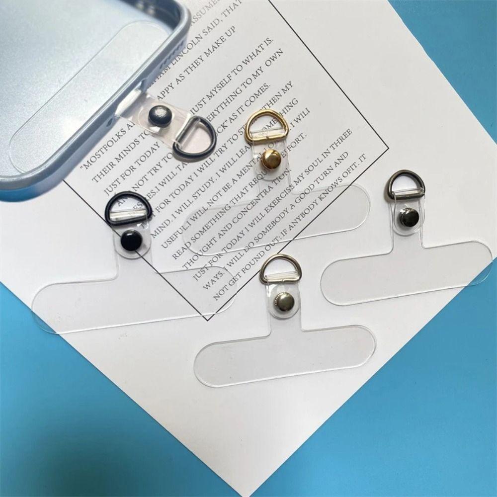 10Pcs Nylon Lanyard Card Gasket Transparent Clear Hanging Strap Universal Phone Lanyard Clip