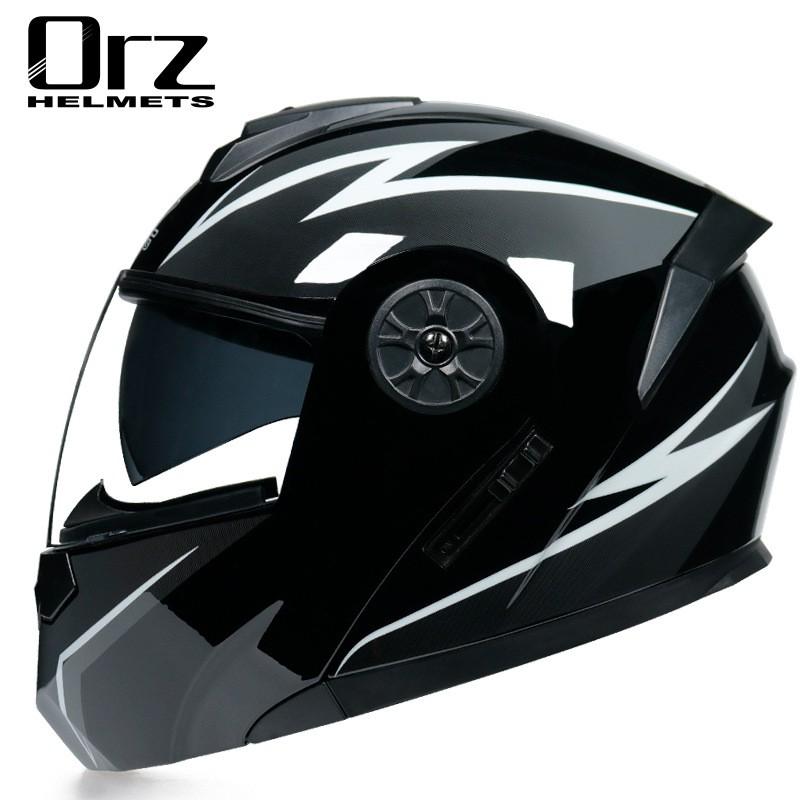 ORZ Full Face Modular Motorcycle Helmet Bluetooth Men Women All Season Safety