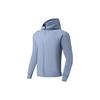 Li-Ning Однотонный кардиган с капюшоном, толстовка мужская, мягко-серо-голубая AWDSB85-3