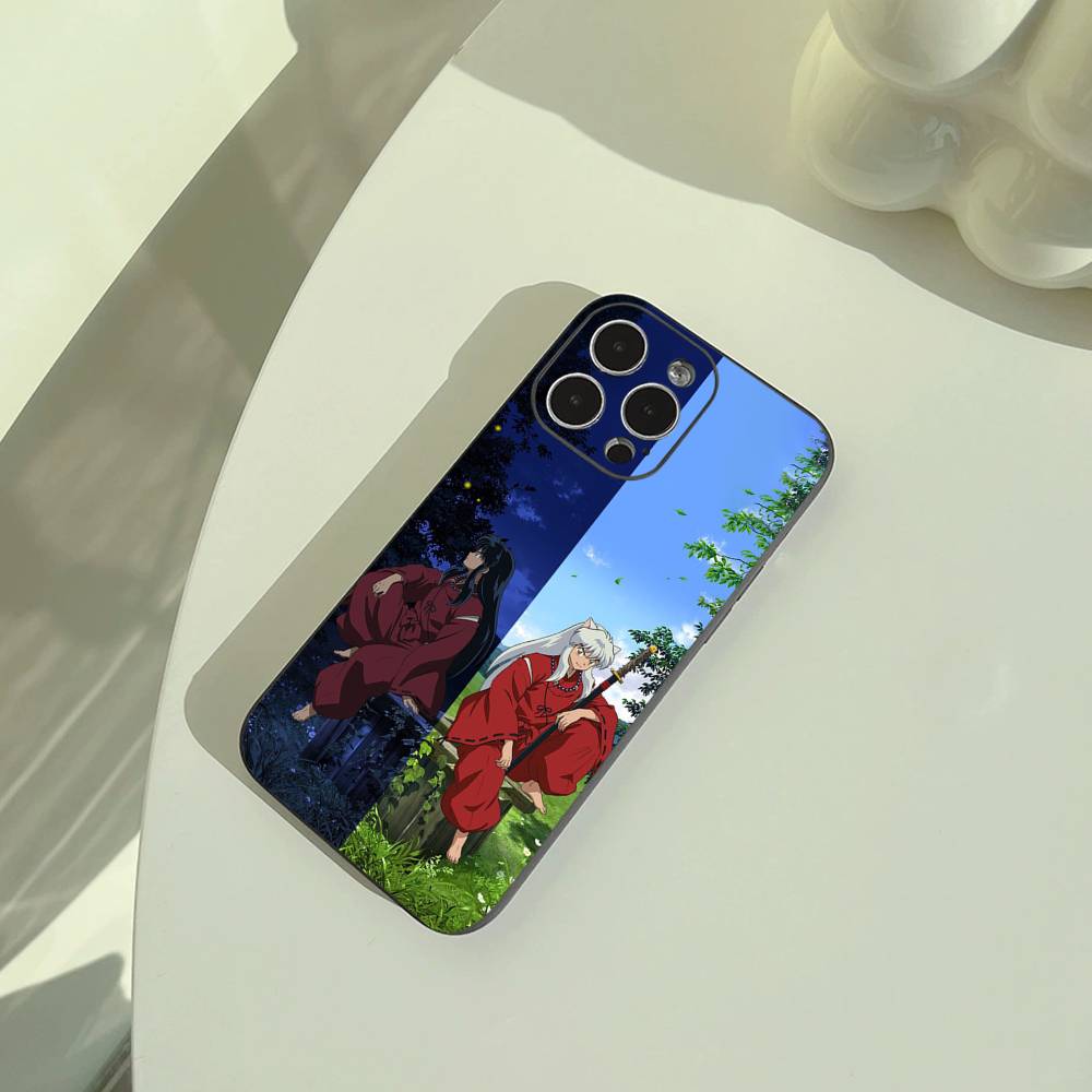 Half-Demon -nuyasha Phone Case For iPhone 17,16,15,14,13,12,11 Pro Max, Lightweight and practical Soft Black Cover