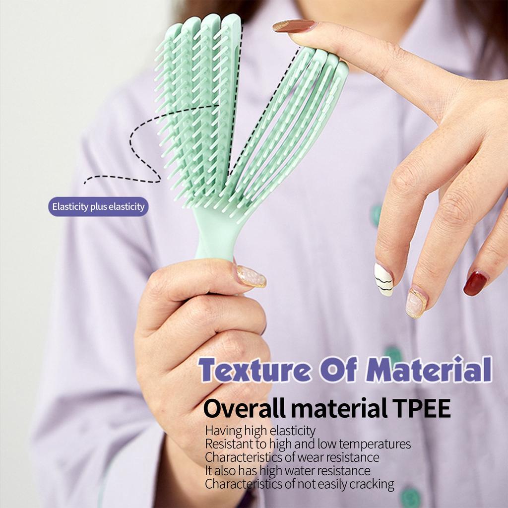 Щетка для распутывания волос, расческа для сушки и укладки волос, уменьшает ломкость, расческа для завивки волос для женщин, мужчин, детей