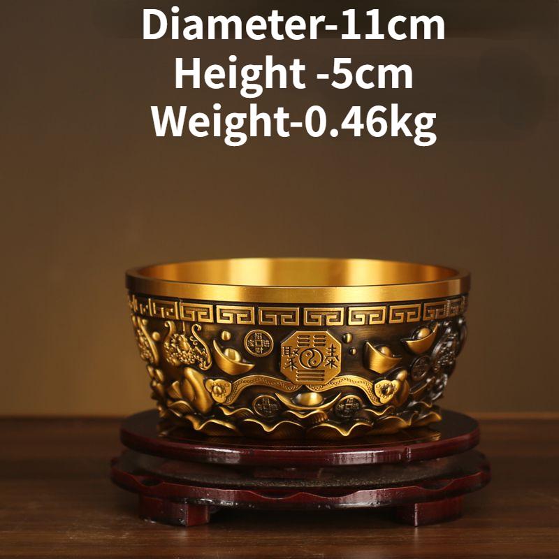Fengshui Чистая медная чаша сокровищ для сбора богатства Fengshui Привлечение богатства для домашнего использования Shen Wansan Украшение гостиной