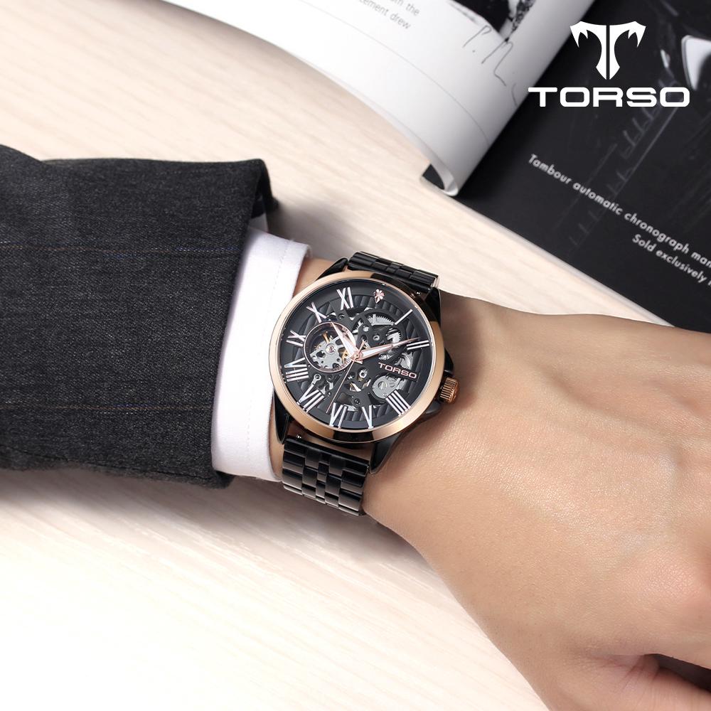 Toleuso T601 La Toumena Скелетон Автоматические Часы с Бриллиантами