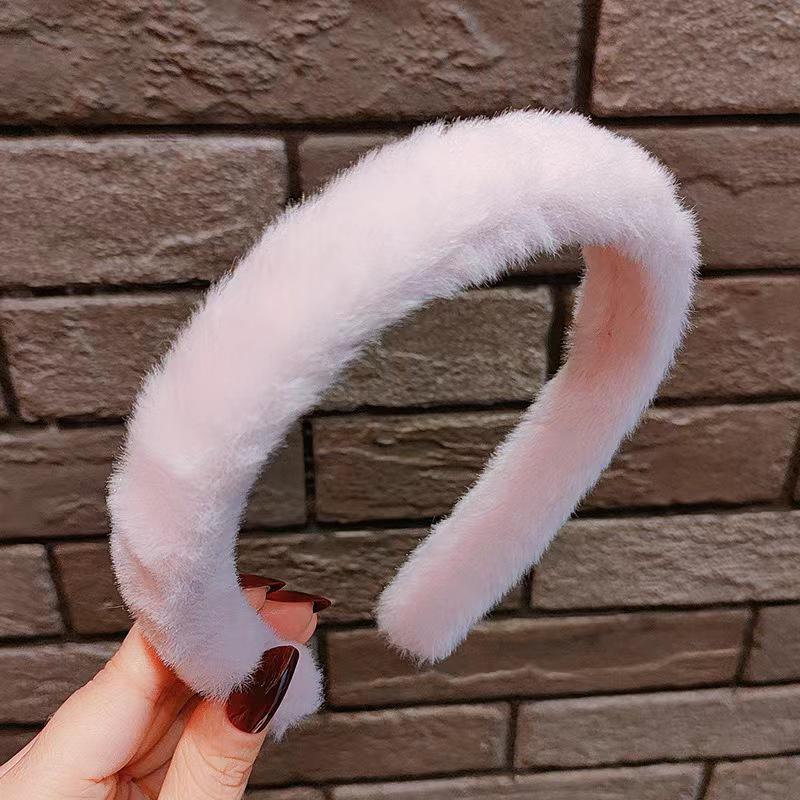 Очаровательная плюшевая повязка на голову с кроличьими ушками-сердечками для умывания лица - Милый мультяшный аксессуар для волос